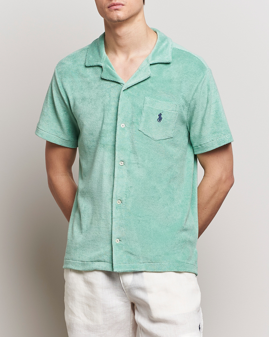 Uomini | Camicie | Polo Ralph Lauren | Cotton Terry Short Sleeve Shirt Celadon