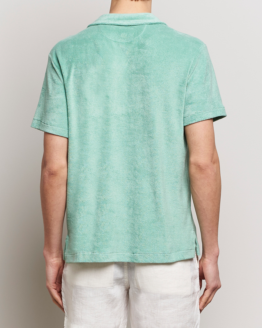 Uomini | Camicie | Polo Ralph Lauren | Cotton Terry Short Sleeve Shirt Celadon
