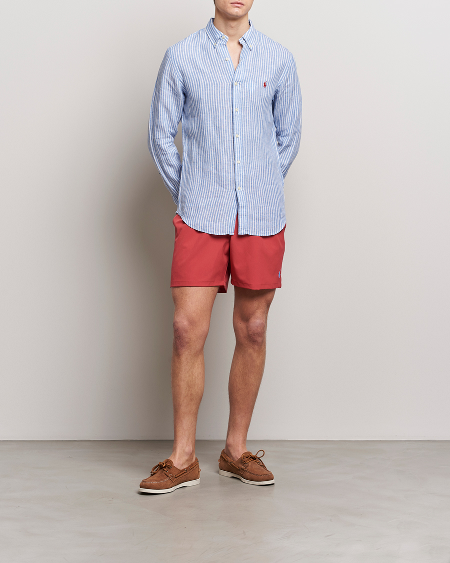 Uomini | Costumi da bagno | Polo Ralph Lauren | Recycled Traveler Boxer Swimshorts Nantucket Red