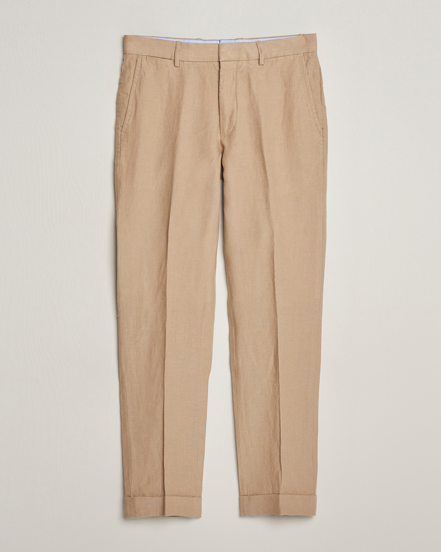 Uomini | Pantaloni | Polo Ralph Lauren | Linen Pleated Trousers Coastal Beige