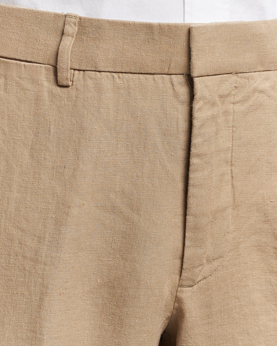 Uomini | Pantaloni | Polo Ralph Lauren | Linen Pleated Trousers Coastal Beige
