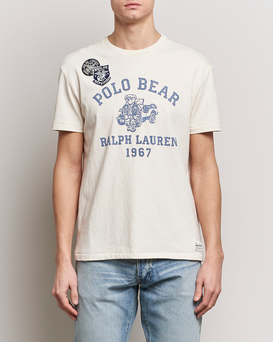 Uomini | T-shirt | Polo Ralph Lauren | Graphic Printed Crew Neck T-Shirt Deckwash White