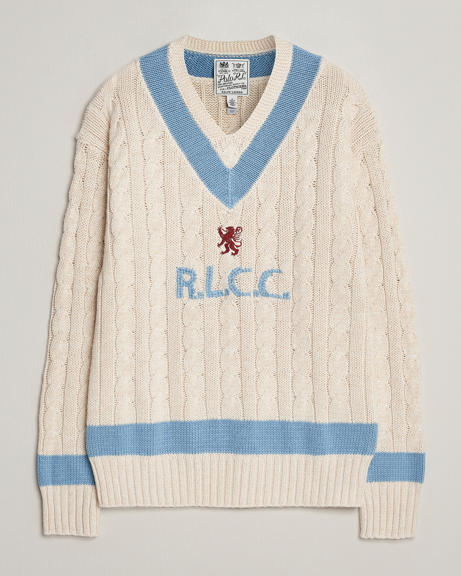 Uomini | Maglieria | Polo Ralph Lauren | Cotton/Cashmere Cricket Knitted Sweater Parchment Cream