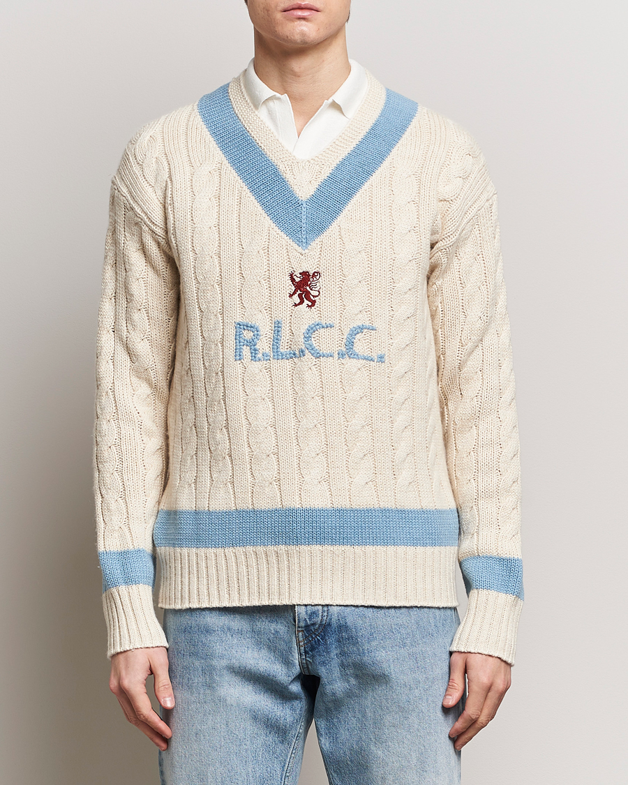 Uomini | Maglieria | Polo Ralph Lauren | Cotton/Cashmere Cricket Knitted Sweater Parchment Cream