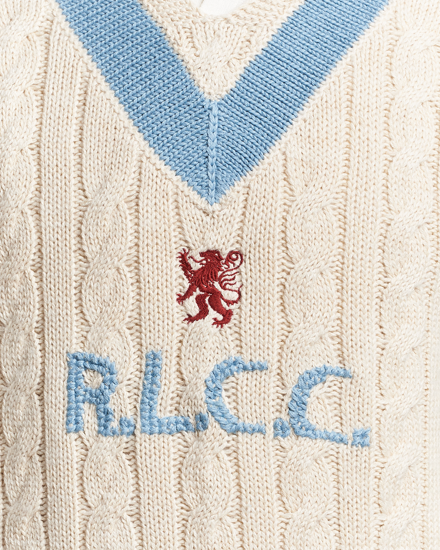 Uomini | Maglieria | Polo Ralph Lauren | Cotton/Cashmere Cricket Knitted Sweater Parchment Cream