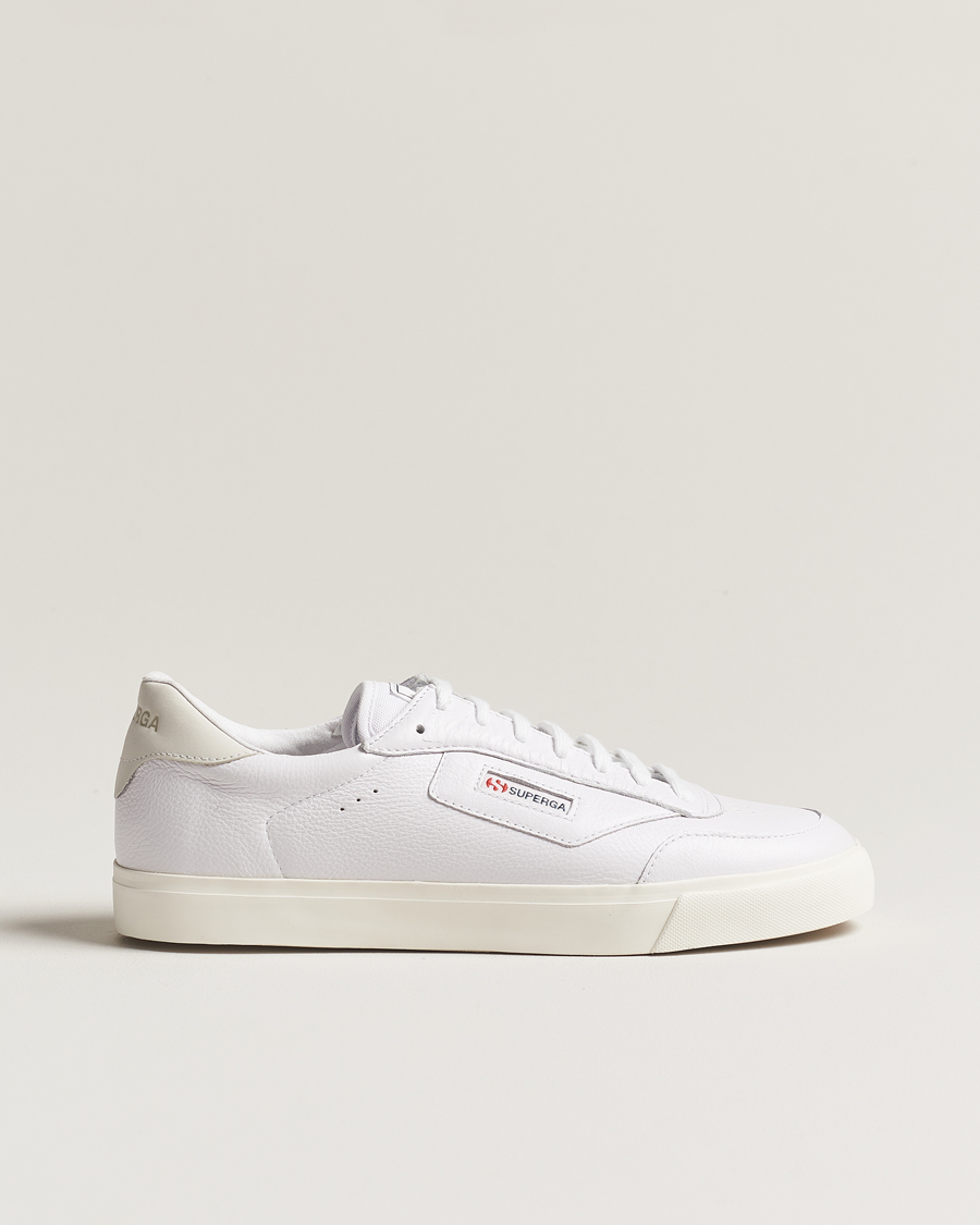 Uomini | Superga 3843 Leather Sneaker White | Superga | 3843 Leather Sneaker White