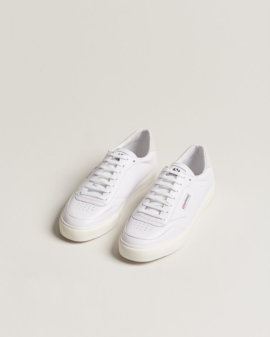 Uomini | Superga 3843 Leather Sneaker White | Superga | 3843 Leather Sneaker White