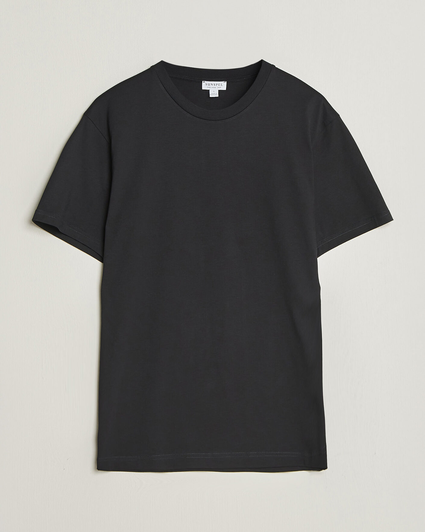 Uomini | T-shirt | Sunspel | Riviera Midweight T-Shirt Black
