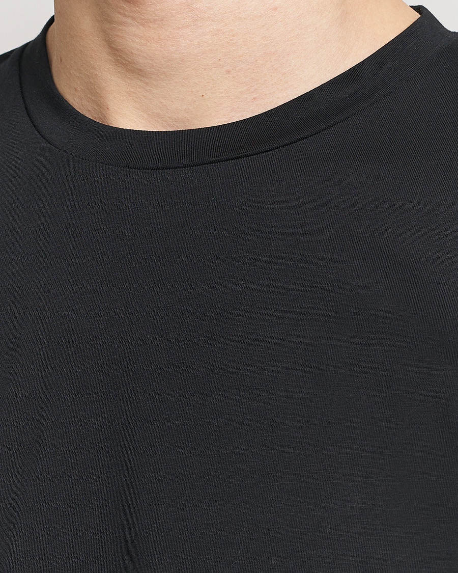 Uomini | T-shirt | Sunspel | Riviera Midweight T-Shirt Black