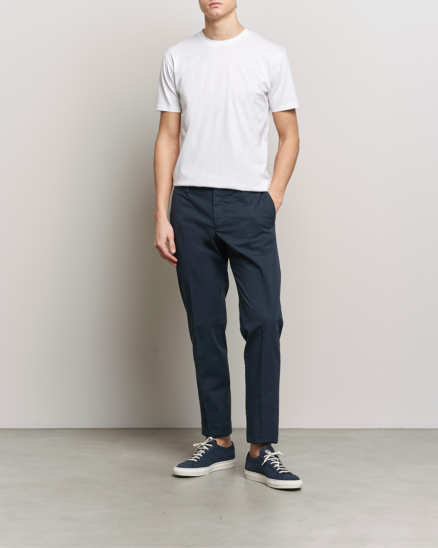Uomini | T-shirt | Sunspel | Riviera Midweight T-Shirt White