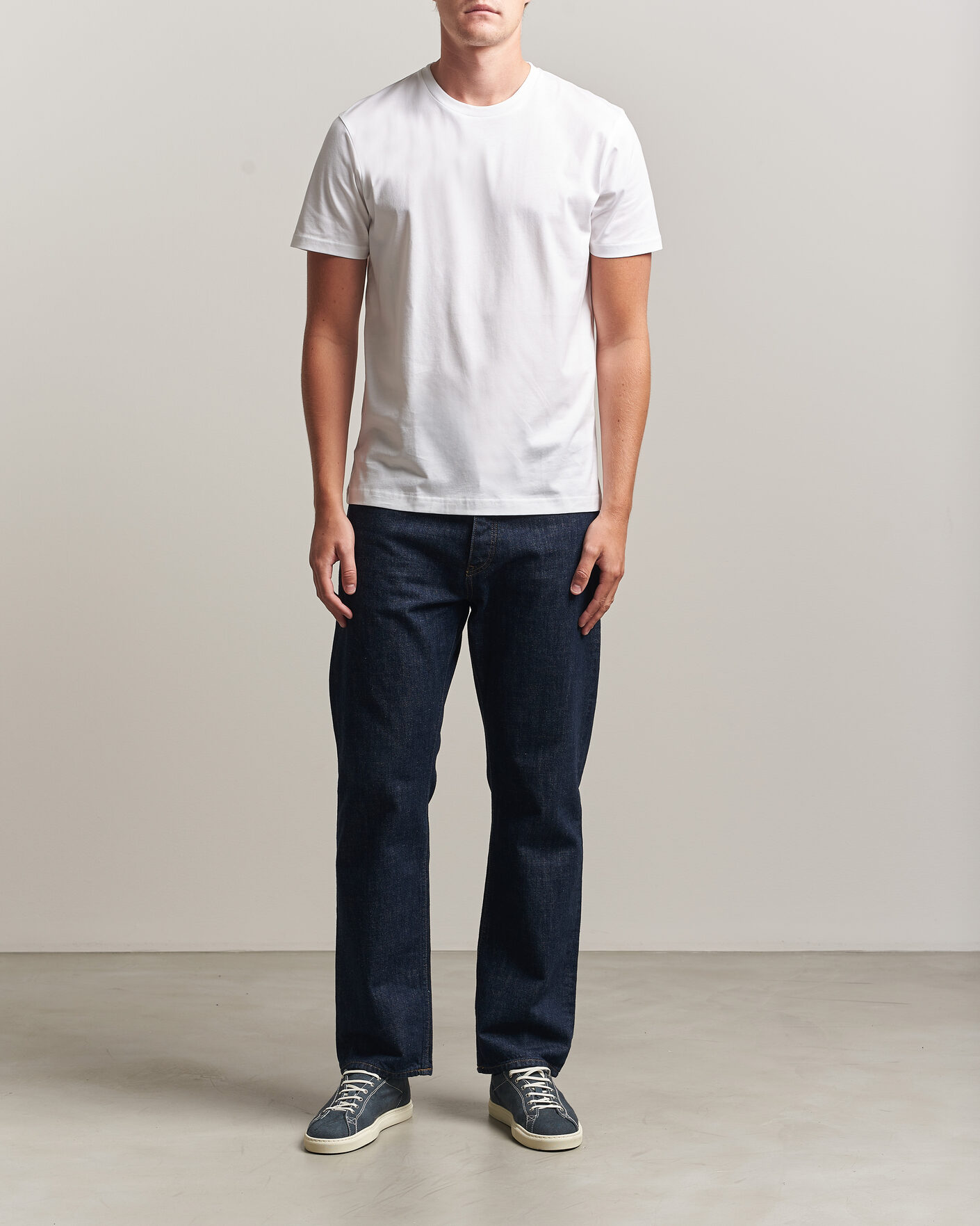 Uomini | T-shirt | Sunspel | Riviera Midweight T-Shirt White