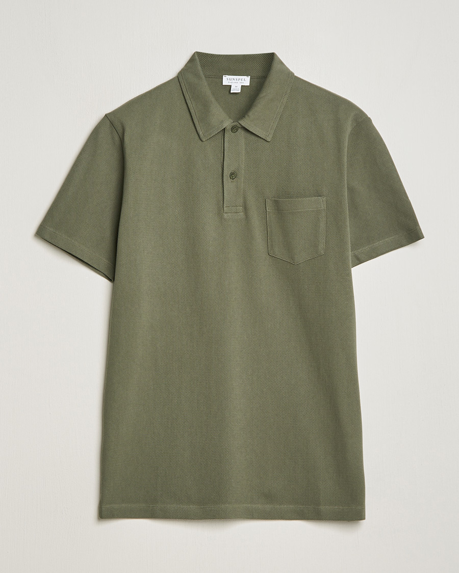 Uomini | Polo | Sunspel | Riviera Polo Shirt Khaki