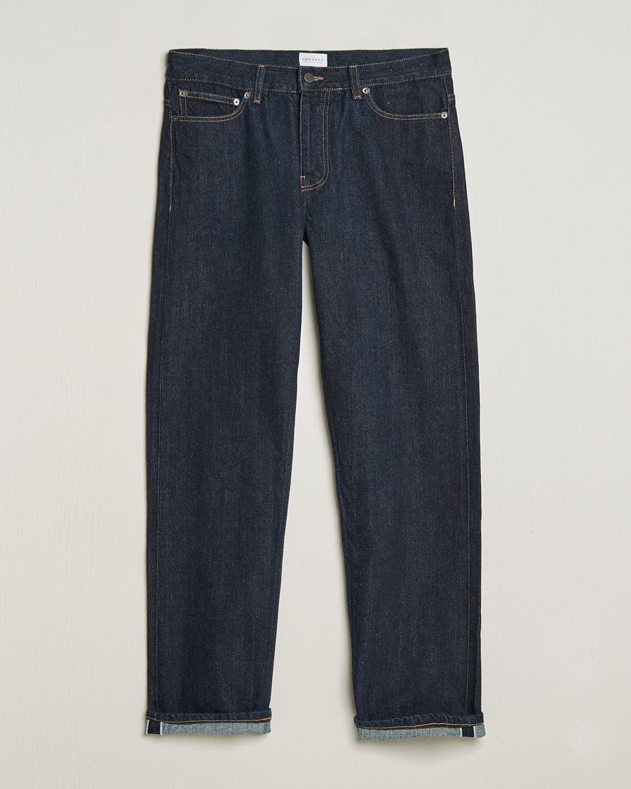 Uomini | Jeans | Sunspel | Japanese Selvedge Jeans Blue
