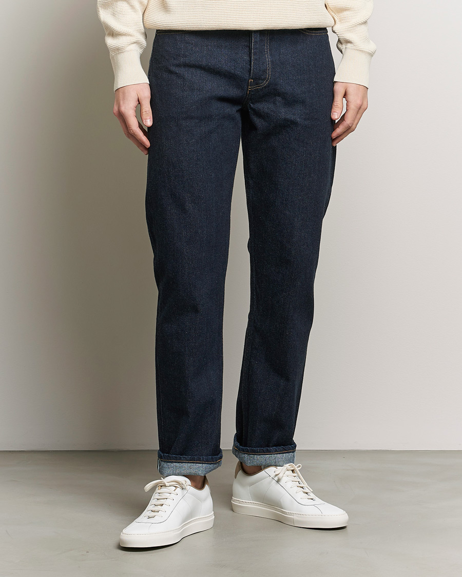 Uomini | Jeans | Sunspel | Japanese Selvedge Jeans Blue