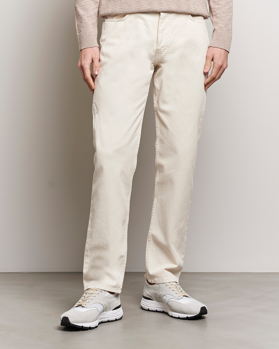 Uomini | Pantaloni | Sunspel | Five Pocket Cotton Twill Trousers Undyed