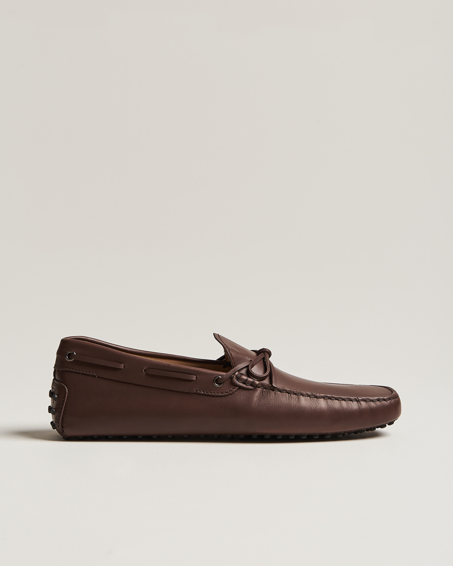 Uomini | Tod's Lacetto Gommino Carshoe Dark Brown Calf | Tod's | Lacetto Gommino Carshoe Dark Brown Calf