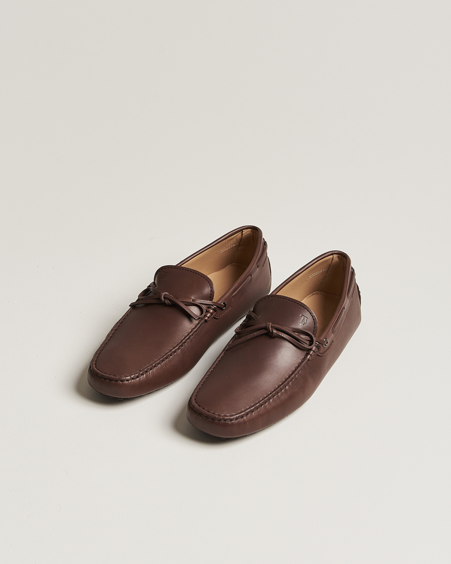Uomini | Tod's Lacetto Gommino Carshoe Dark Brown Calf | Tod's | Lacetto Gommino Carshoe Dark Brown Calf