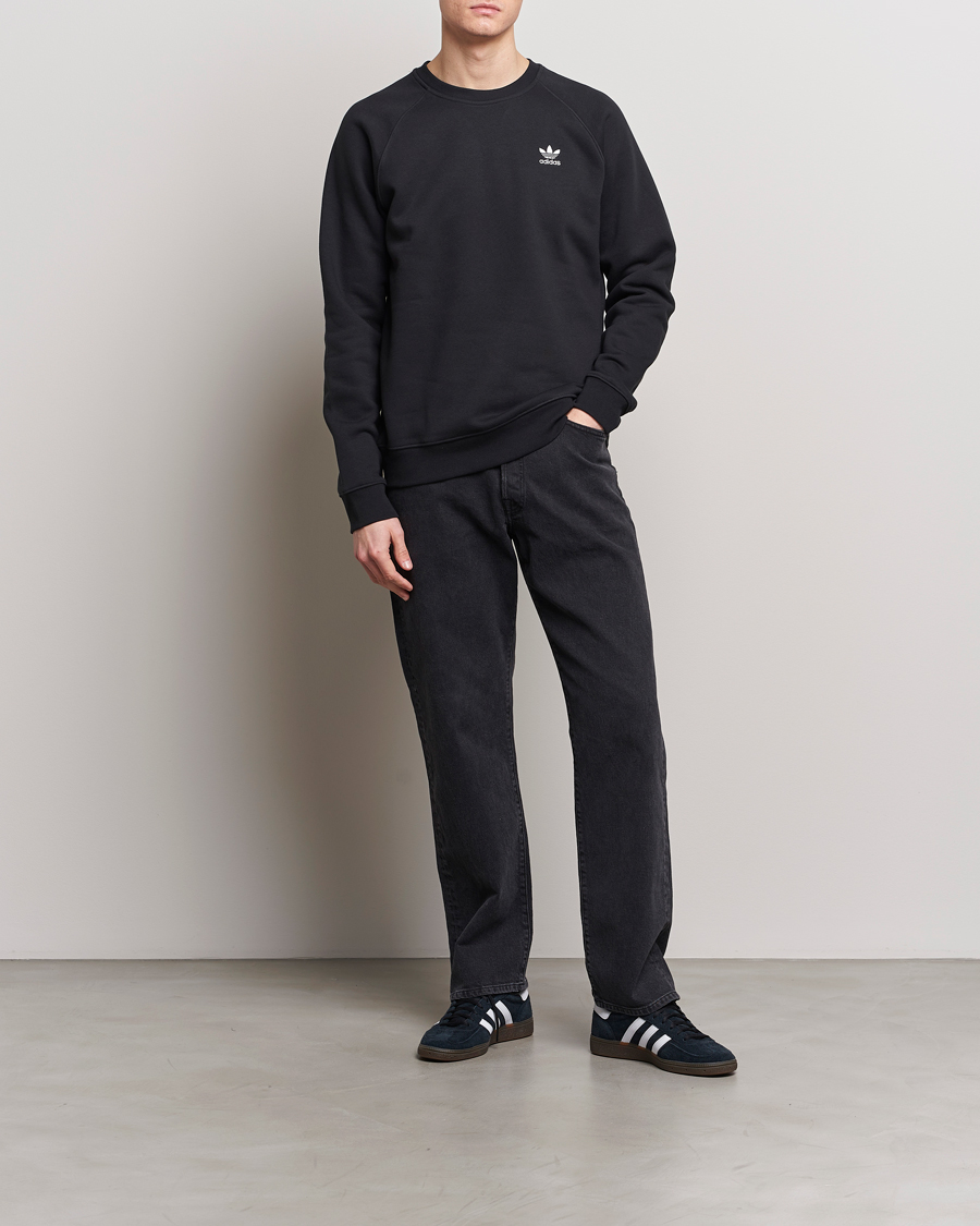 Uomini | Maglieria | adidas Originals | Essential Crew Neck Sweatshirt Black
