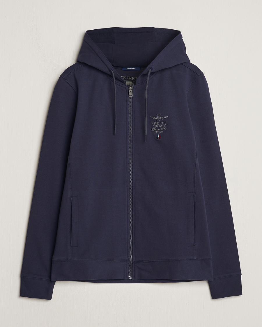 Uomini | Maglieria | Aeronautica Militare | Full Zip Hoodie Navy