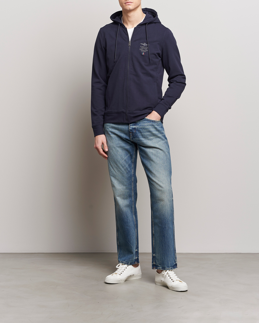 Uomini | Maglieria | Aeronautica Militare | Full Zip Hoodie Navy