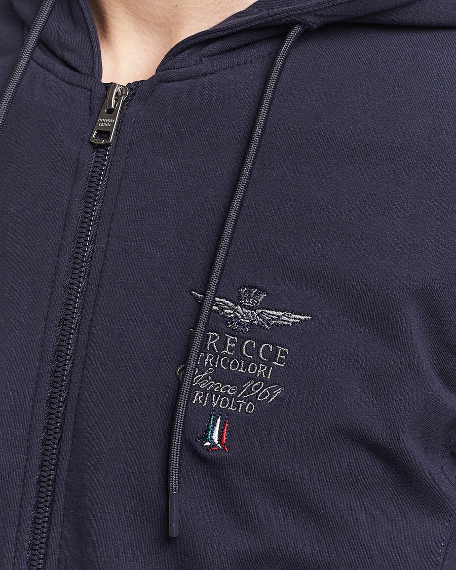 Uomini | Maglieria | Aeronautica Militare | Full Zip Hoodie Navy