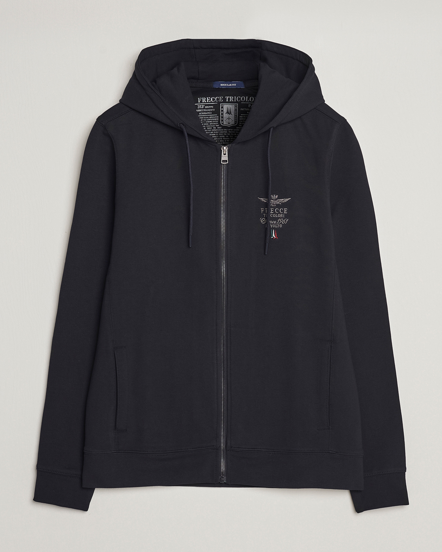 Uomini | Maglieria | Aeronautica Militare | Full Zip Hoodie Black