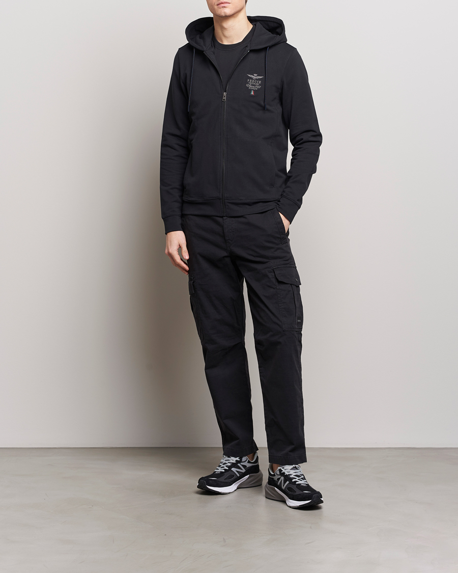 Uomini | Maglieria | Aeronautica Militare | Full Zip Hoodie Black