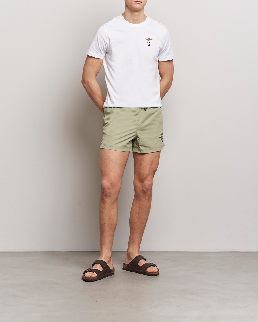 Uomini | Costumi da bagno | Aeronautica Militare | Costume Swim Shorts Sage Green