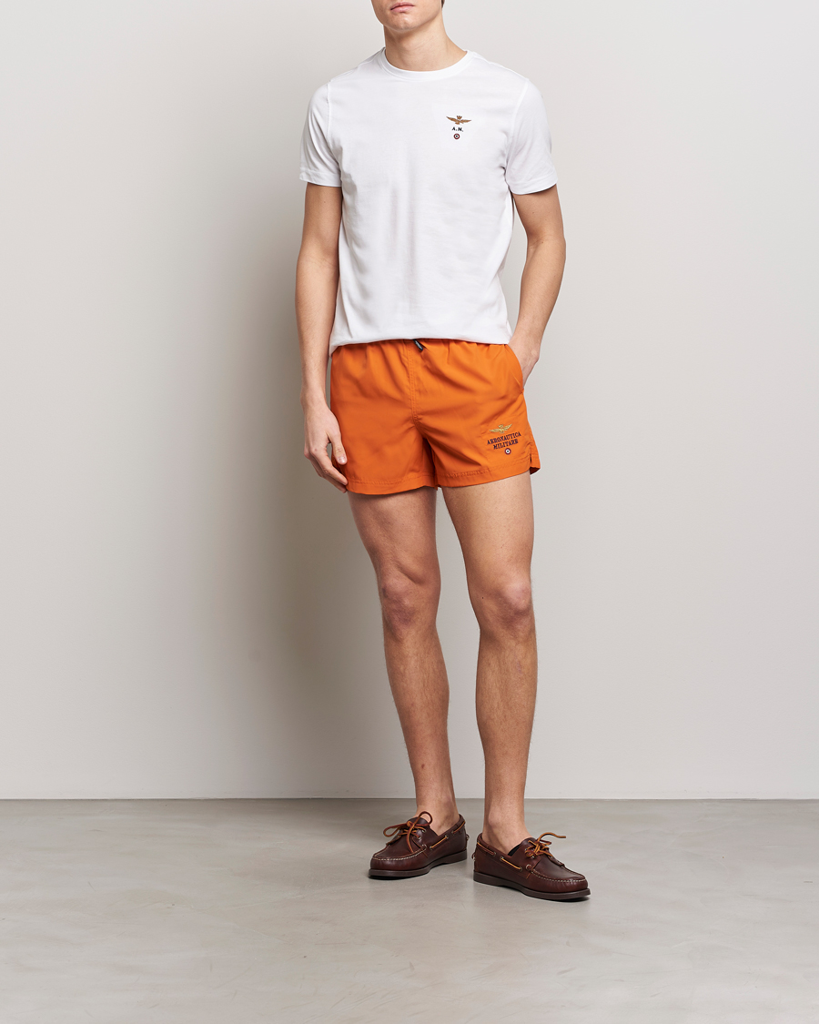 Uomini | Costumi da bagno | Aeronautica Militare | Costume Swim Shorts Carrot Orange