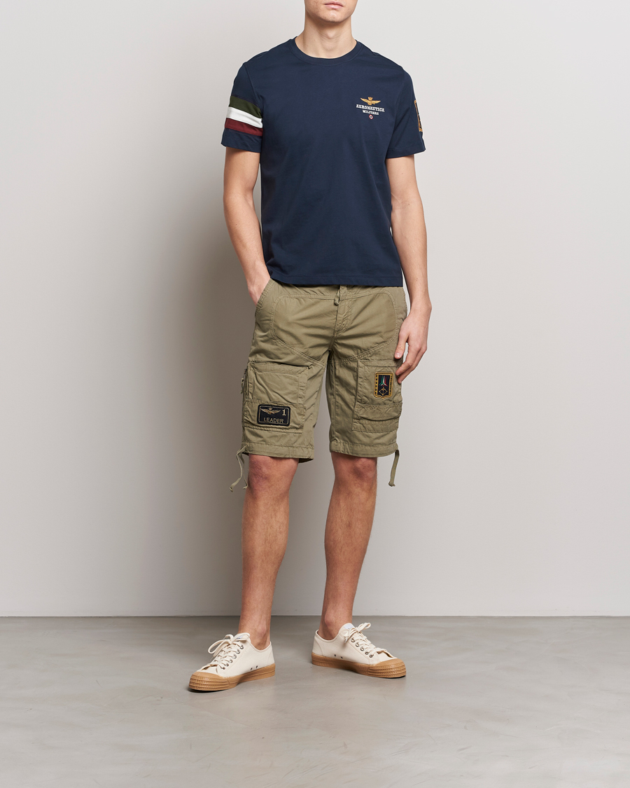 Uomini | T-shirt | Aeronautica Militare | Tricolori Crew Neck T-Shirt Navy