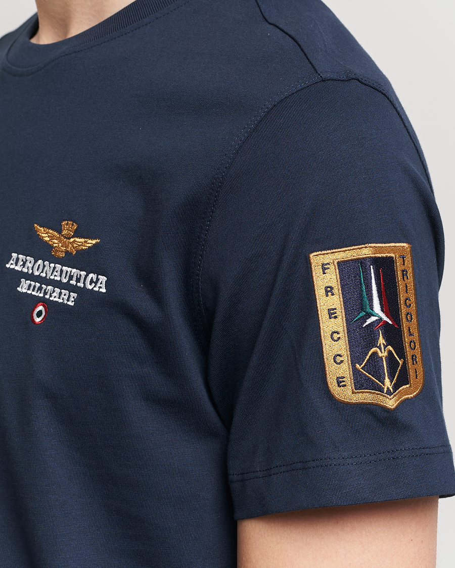 Uomini | T-shirt | Aeronautica Militare | Tricolori Crew Neck T-Shirt Navy