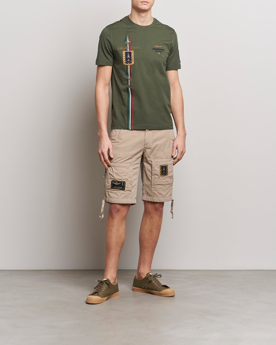 Uomini | T-shirt | Aeronautica Militare | Tricolori Crew Neck T-Shirt Verde Green