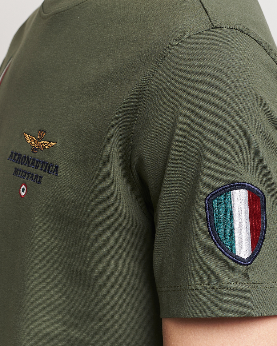 Uomini | T-shirt | Aeronautica Militare | Tricolori Crew Neck T-Shirt Verde Green
