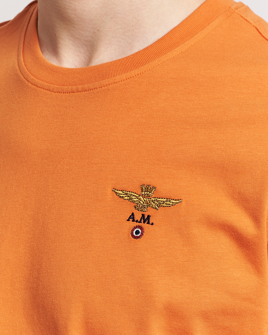 Uomini | T-shirt | Aeronautica Militare | TS1580 Crew Neck T-Shirt Carrot Orange