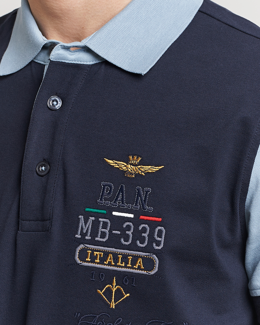 Uomini | Polo | Aeronautica Militare | Heritage Polo Navy/Glacier Blue