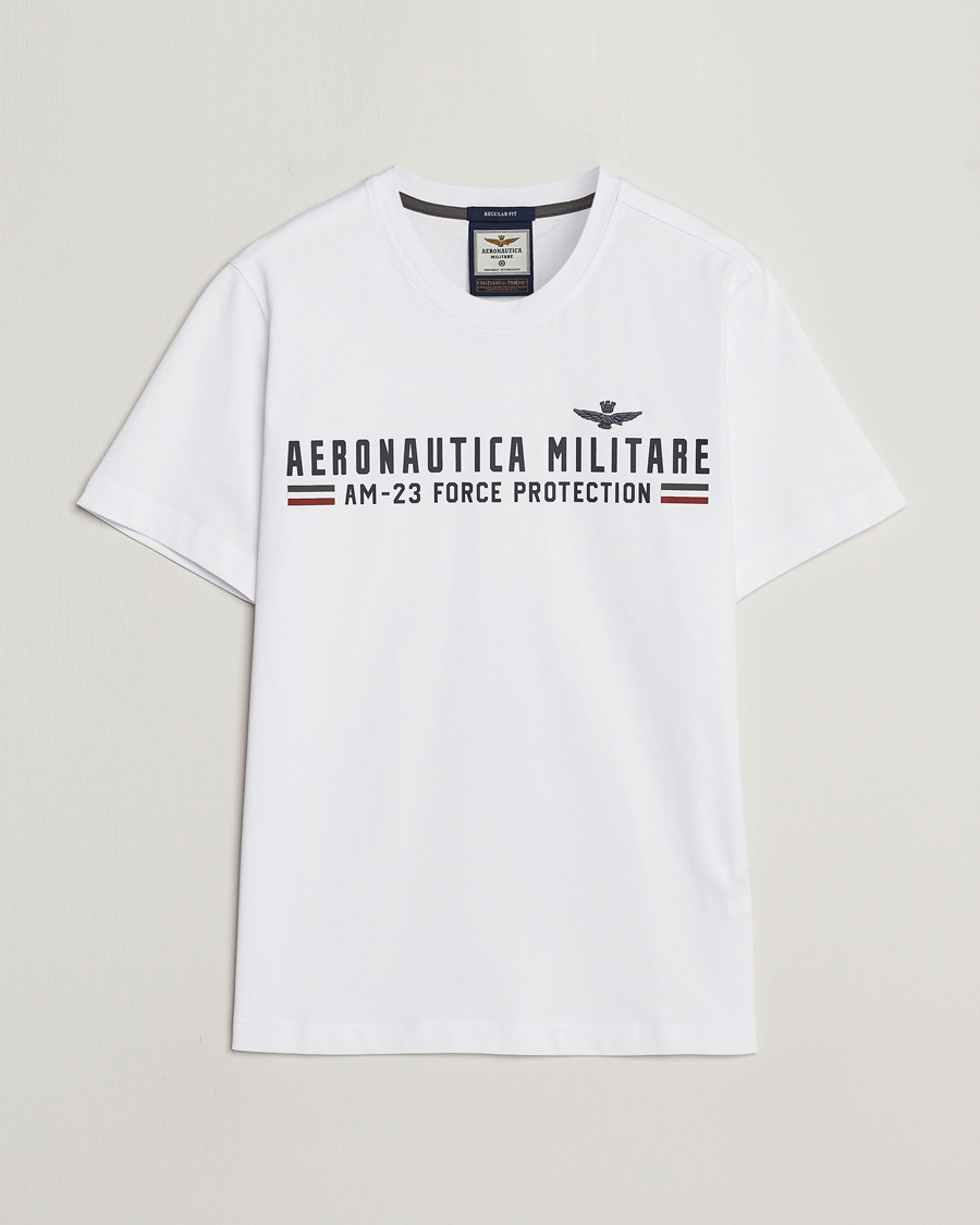 Uomini | T-shirt | Aeronautica Militare | Logo Crew Neck T-Shirt Off White