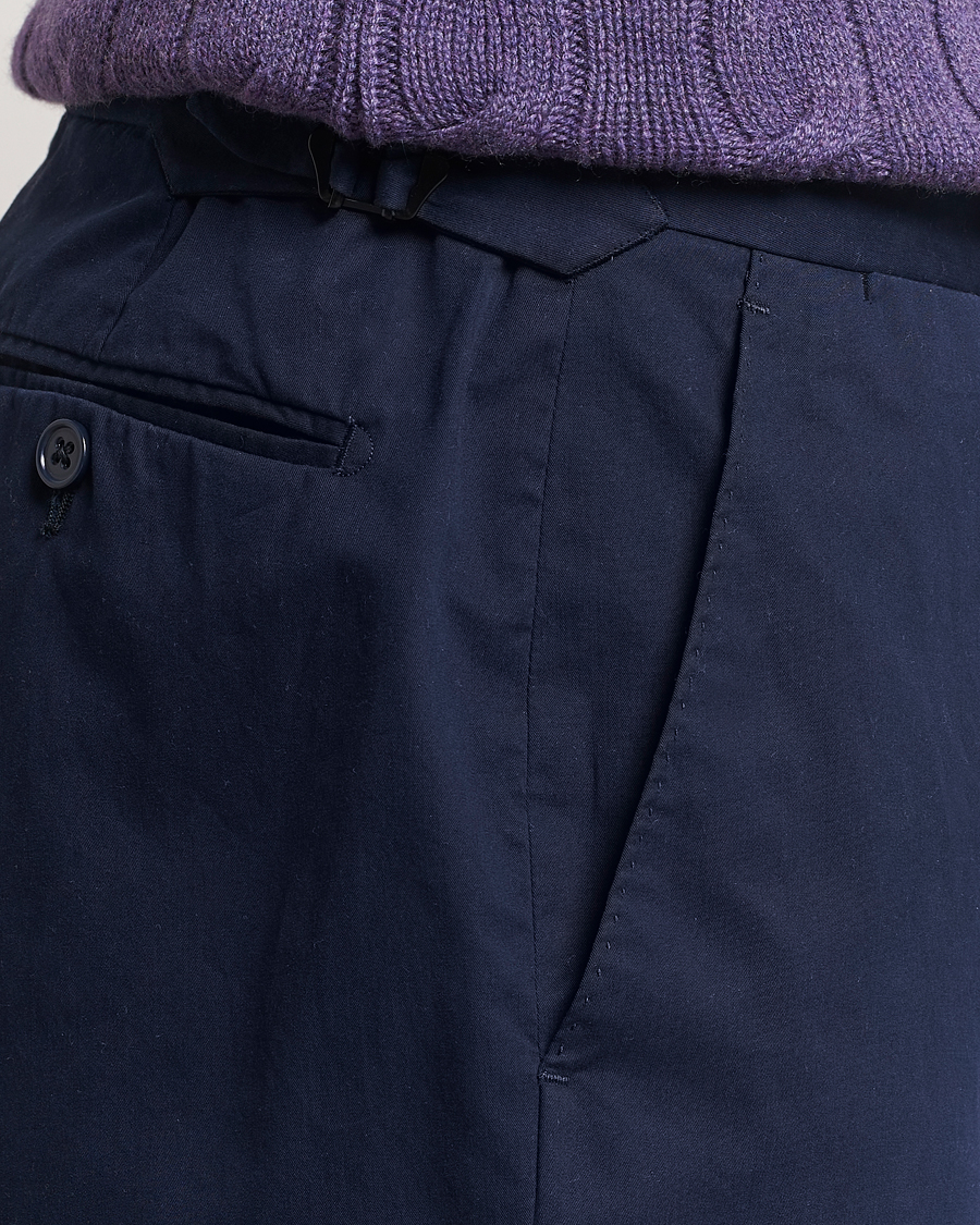Uomini | Pantaloni | Ralph Lauren Purple Label | Cotton Poplin Trousers Spring Navy