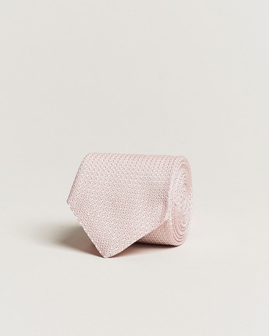 Uomini | Cravatte | Amanda Christensen | Silk Grenadine 8 cm Tie Pink