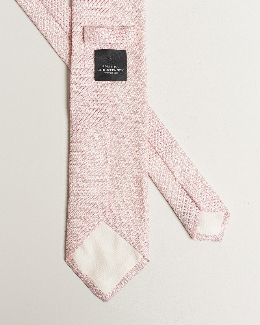 Uomini | Cravatte | Amanda Christensen | Silk Grenadine 8 cm Tie Pink