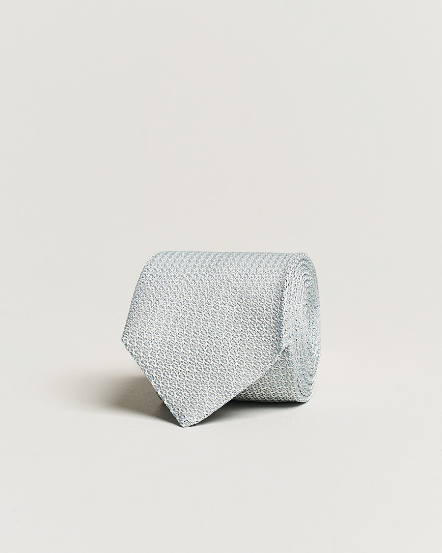 Uomini | Cravatte | Amanda Christensen | Silk Grenadine 8 cm Tie Sky Blue
