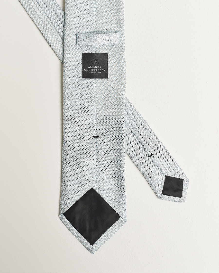 Uomini | Cravatte | Amanda Christensen | Silk Grenadine 8 cm Tie Sky Blue