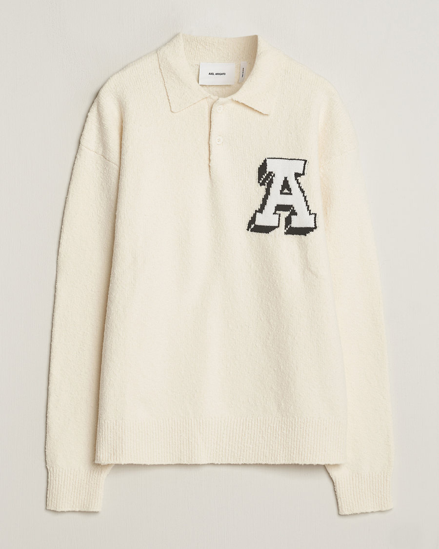 Uomini | Maglieria | Axel Arigato | Team Knitted Polo Off White