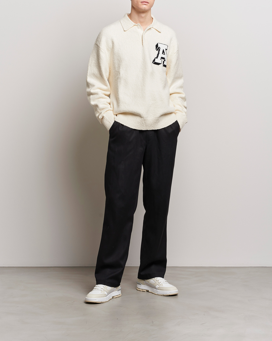 Uomini | Maglieria | Axel Arigato | Team Knitted Polo Off White