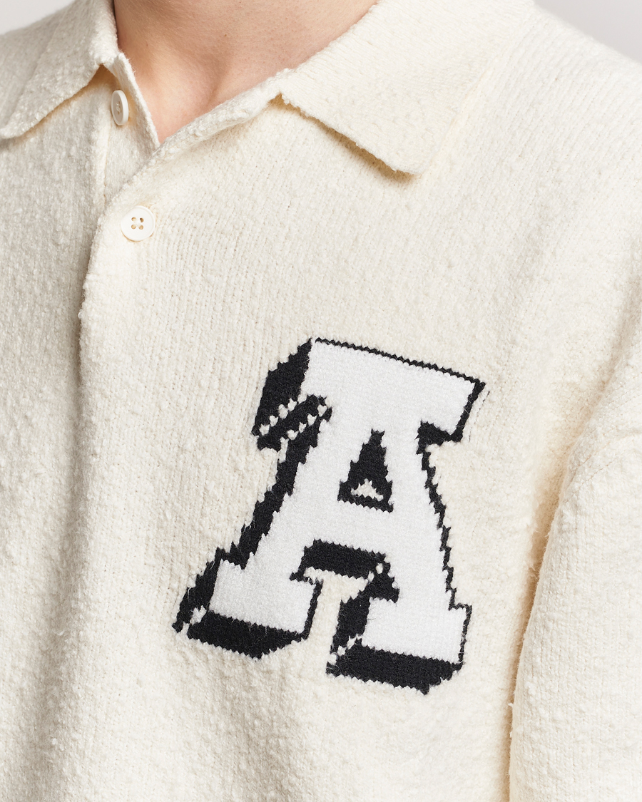 Uomini | Maglieria | Axel Arigato | Team Knitted Polo Off White