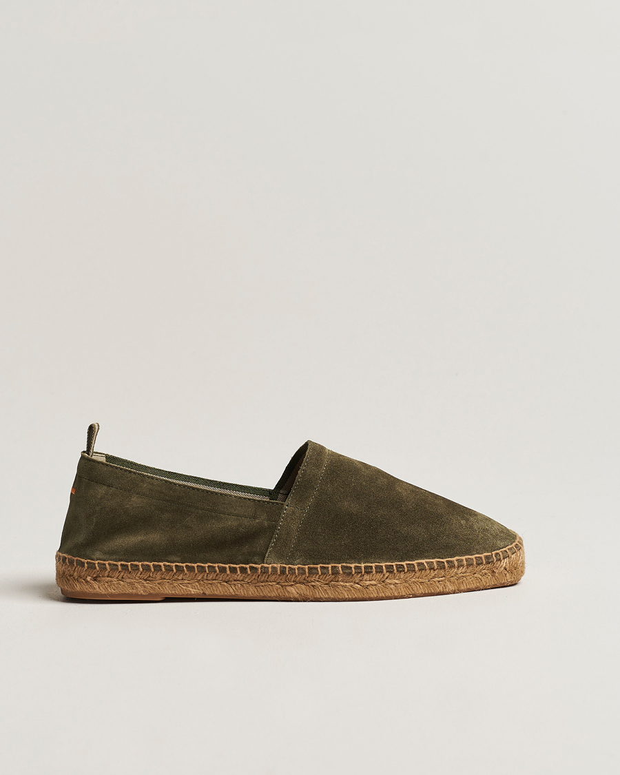 Uomini | Espadrillas | Castañer | Pablo Casual Suede Espadrilles Verde Bosque