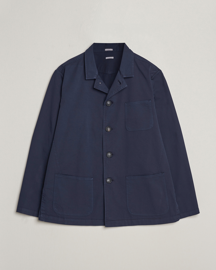 Uomini | Camicie | Massimo Alba | Florida Stone Washed Shirt Jacket Navy