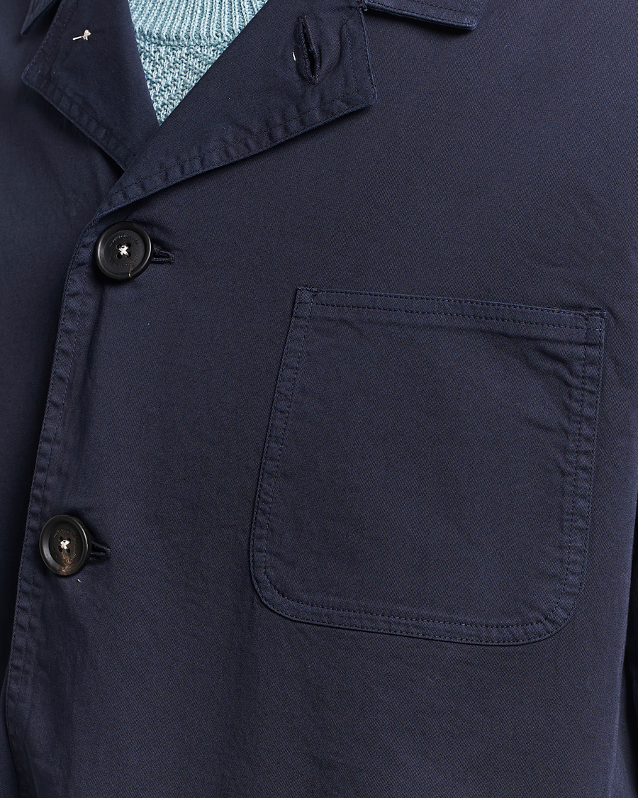 Uomini | Camicie | Massimo Alba | Florida Stone Washed Shirt Jacket Navy