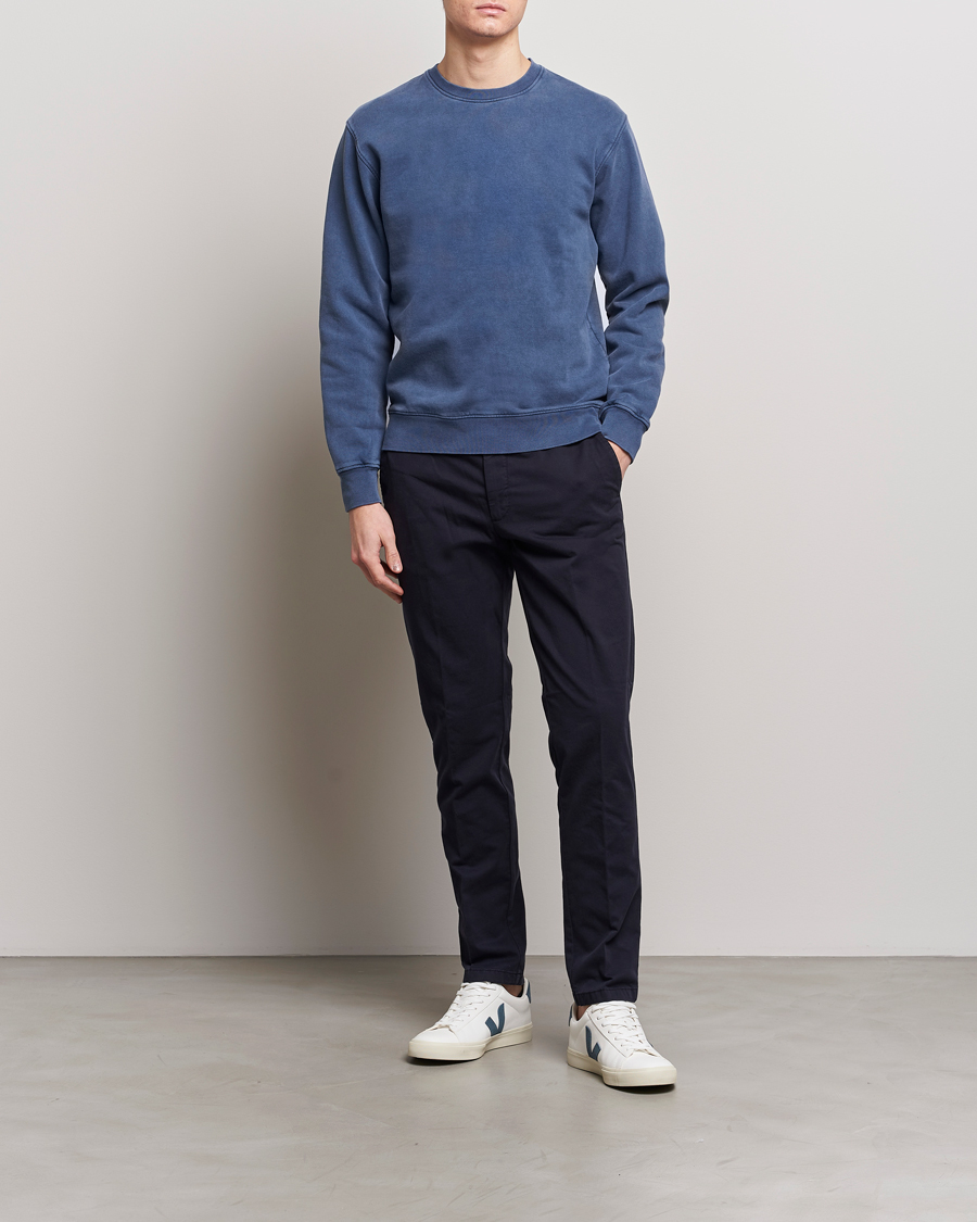 Uomini | Maglieria | Colorful Standard | Classic Organic Crew Neck Sweat Neptune Blue