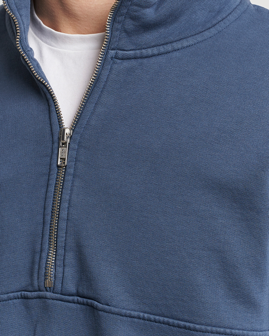 Uomini | Maglieria | Colorful Standard | Classic Organic Half-Zip Petrol Blue