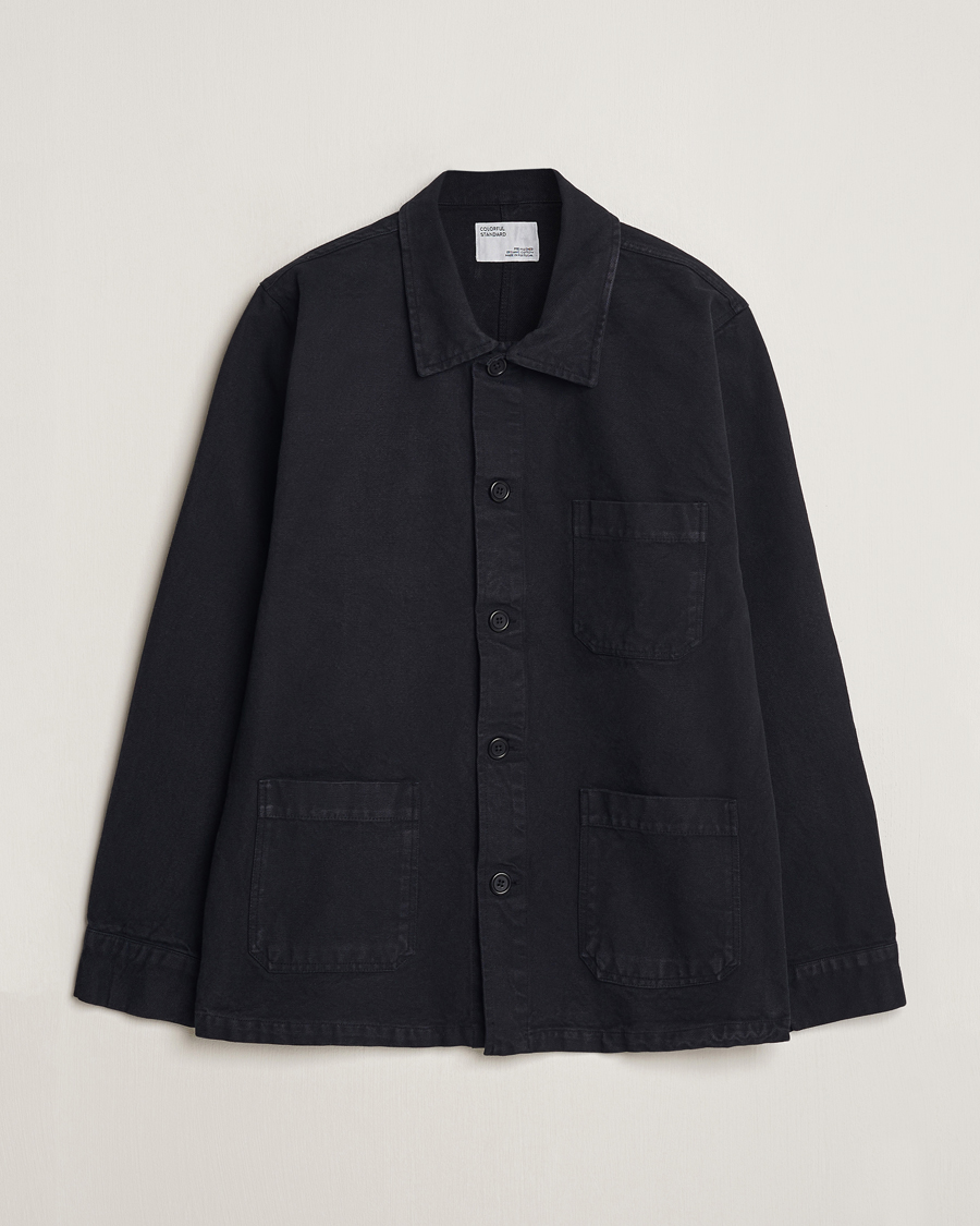 Uomini | Camicie | Colorful Standard | Organic Workwear Jacket Deep Black